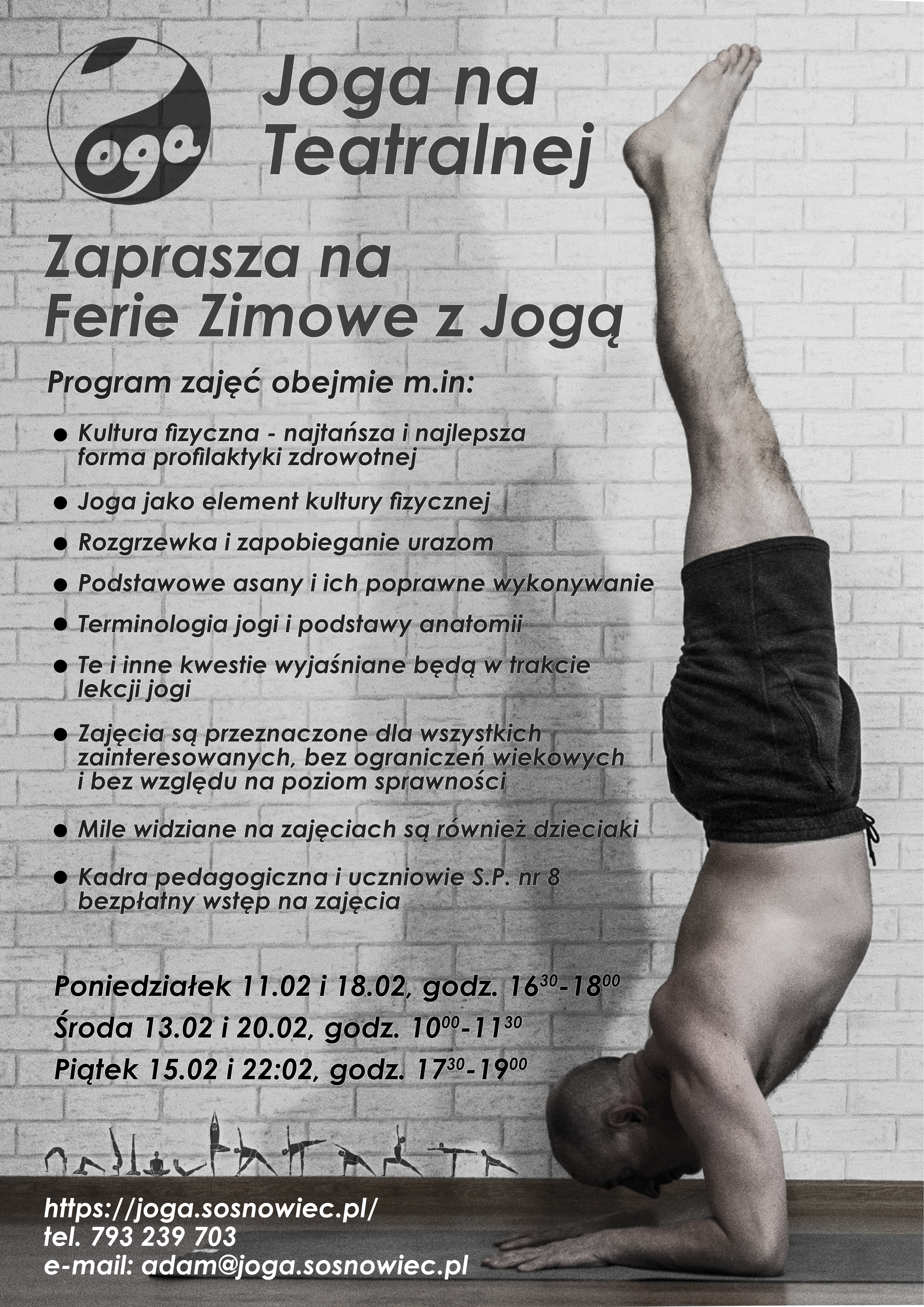 Plakat Joga na Taetralnej